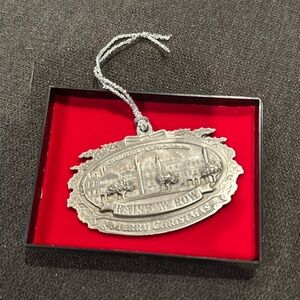 Pewter, Rainbow Row, Charleston, North Carolina Christmas Ornament